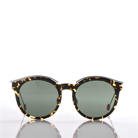 CHRISTIAN DIOR Blossom 52mm Round Sunglasses Havana